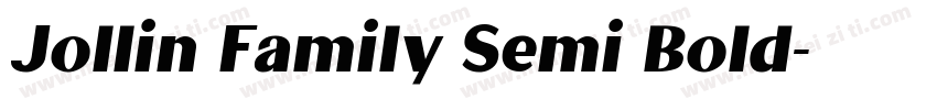Jollin Family Semi Bold字体转换